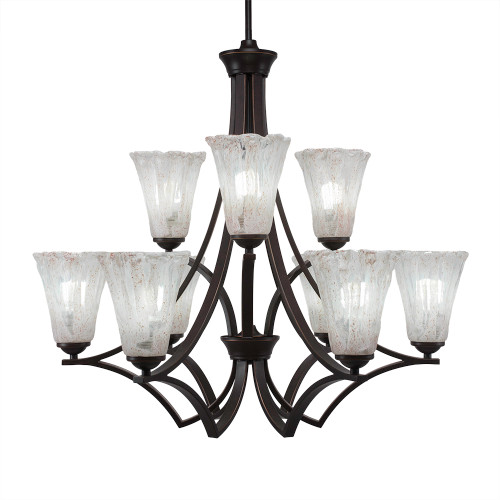 Zilo 9 Light Chandelier In Dark Granite (569-DG-729)
