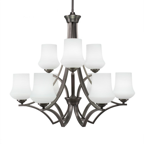 Zilo 9 Light Chandelier In Graphite (569-GP-681)