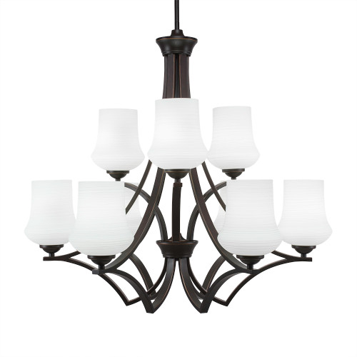 Zilo 9 Light Chandelier In Dark Granite (569-DG-681)