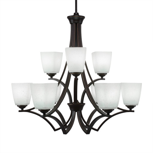 Zilo 9 Light Chandelier In Dark Granite (569-DG-460)