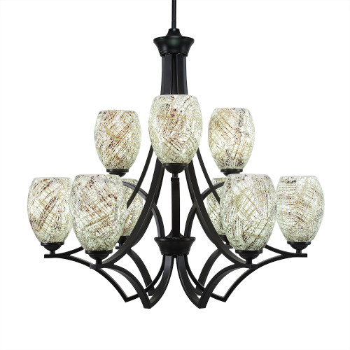 Zilo 9 Light Chandelier In Matte Black (569-MB-5054)