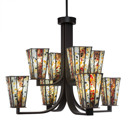 Apollo 8 Light Chandelier In Dark Granite (578-DG-9564)