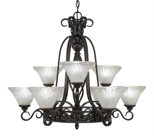 Elegante 9 Light Chandelier In Dark Granite (869-DG-751)