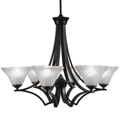 Zilo 6 Light Chandelier In Matte Black (566-MB-751)