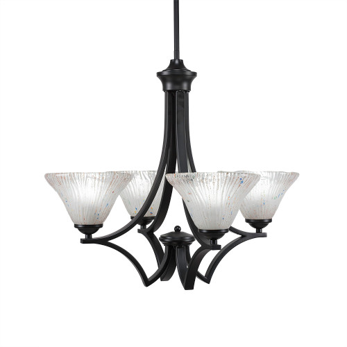 Zilo 4 Light Chandelier In Matte Black (564-MB-751)