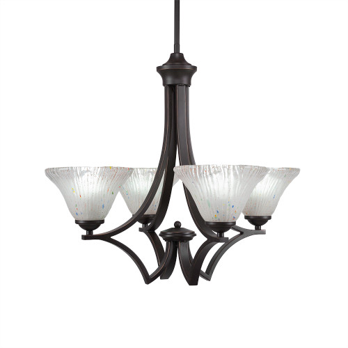 Zilo 4 Light Chandelier In Dark Granite (564-DG-751)