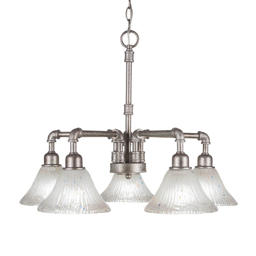 Vintage 5 Light Chandelier In Aged Silver (285-AS-751)