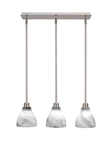 Edge 3 Light Linear Pendalier In Brushed Nickel (1153-BN-4769)