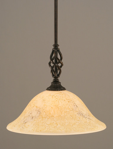 Eleganté 1 Light Mini Pendant In Dark Granite (80-DG-528)