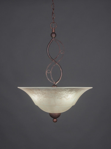 Jazz Pendant With 3 Bulbs Shown In Bronze Finish With 20" Amber Marble Glass (234-BRZ-53813)