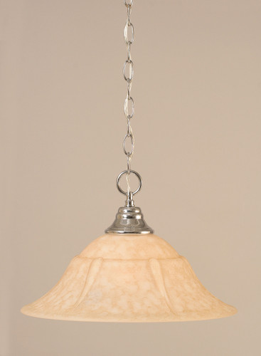 Chain Hung Pendant Shown In Chrome Finish With 16" Italian Marble Glass (10-CH-53618)