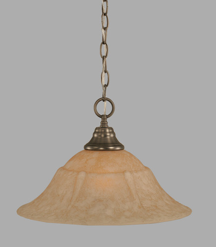 Chain Hung Pendant Shown In Brushed Nickel Finish With 16" Italian Marble Glass (10-BN-53618)