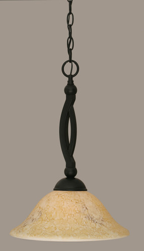 Bow 1 Light Pendant In Matte Black (271-MB-528)