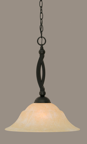 Bow 1 Light Pendant In Matte Black (271-MB-53613)