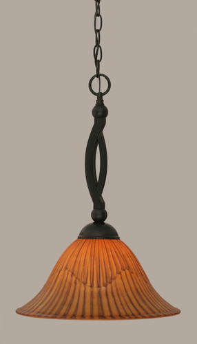 Bow 1 Light Pendant In Matte Black (271-MB-58319)