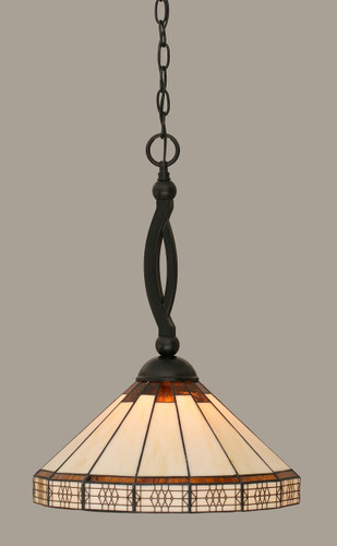 Bow 1 Light Pendant In Matte Black (271-MB-964)