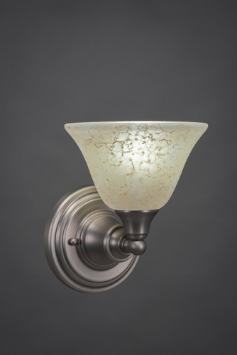 Wall Sconce Shown In Brushed Nickel Finish With 7" Amber Marble Glass (40-BN-503)