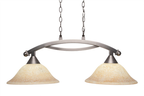 Bow 2 Light Island In Brushed Nickel (872-BN-528)
