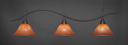 Swoop 3 Light Island In Dark Granite (893-DG-58319)