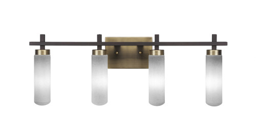 Salinda 4 Light Bath Bar In Espresso & Brass Finish With 2.5” White Muslin Glass (2514-ESBR-601)