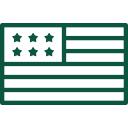 USA flag house icon representing small business support