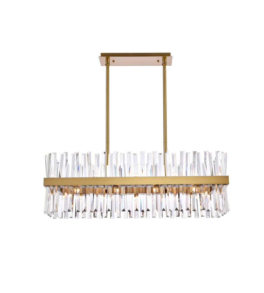Serephina 36 Inch Crystal Rectangle Chandelier Light In