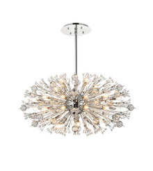 Vera 42 Inch Crystal Starburst Oval Pendant In Chrome (2500D42C)