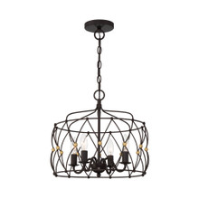 Zucca 4 Light Bronze & Antique Gold Lantern (ZUC-A9030-EB-GA)