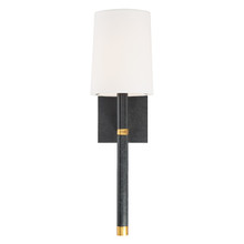 Weston 1 Light Black & Antique Gold Sconce (WES-9901-BK-GA)