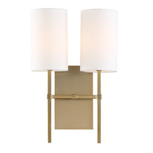 Veronica 2 Light Aged Brass Sconce (VER-242-AG)