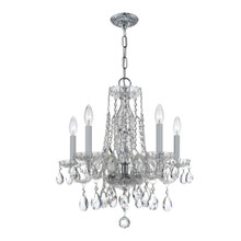 Traditional Crystal 5 Light Polished Chrome Mini Chandelier (1061-CH-CL-MWP) Traditional Crystal 5 Light Polished Chrome Mini Chandelier (1061-CH-CL-MWP)