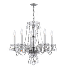Traditional Crystal 5 Light Chrome Chandelier (5085-CH-CL-SAQ) Traditional Crystal 5 Light Chrome Chandelier (5085-CH-CL-SAQ)