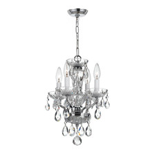 Traditional Crystal 4 Light Polished Chrome Mini Chandelier (5534-CH-CL-MWP) Traditional Crystal 4 Light Polished Chrome Mini Chandelier (5534-CH-CL-MWP)