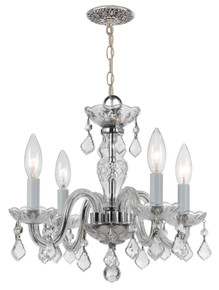 Traditional Crystal 4 Light Polished Chrome Mini Chandelier (1064-CH-CL-SAQ) Traditional Crystal 4 Light Polished Chrome Mini Chandelier (1064-CH-CL-SAQ)