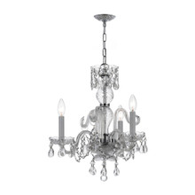 Traditional Crystal 3 Light Polished Chrome Mini Chandelier (5044-CH-CL-MWP) Traditional Crystal 3 Light Polished Chrome Mini Chandelier (5044-CH-CL-MWP)