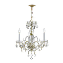 Traditional Crystal 3 Light Brass Mini Chandelier (5044-PB-CL-S) Traditional Crystal 3 Light Brass Mini Chandelier (5044-PB-CL-S)