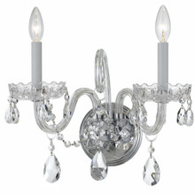 Traditional Crystal 2 Light Polished Chrome Sconce (1032-CH-CL-S) Traditional Crystal 2 Light Polished Chrome Sconce (1032-CH-CL-S)