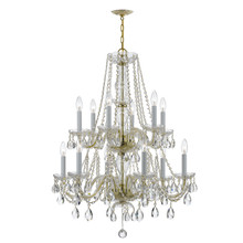 Traditional Crystal 12 Light Polished Brass Chandelier (1137-PB-CL-S) Traditional Crystal 12 Light Polished Brass Chandelier (1137-PB-CL-S)