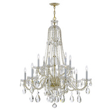 Traditional Crystal 12 Light Brass Chandelier (1112-PB-CL-MWP) Traditional Crystal 12 Light Brass Chandelier (1112-PB-CL-MWP)