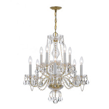 Traditional Crystal 10 Light Brass Chandelier (5080-PB-CL-S) Traditional Crystal 10 Light Brass Chandelier (5080-PB-CL-S)
