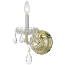 Traditional Crystal 1 Light Polished Brass Sconce (1031-PB-CL-S) Traditional Crystal 1 Light Polished Brass Sconce (1031-PB-CL-S)