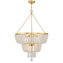 Rylee 8 Light Antique Gold Chandelier (610-GA) Rylee 8 Light Antique Gold Chandelier (610-GA)