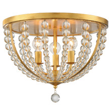 Roxy 3 Light Antique Gold Flush Mount (ROX-A9000-GA) Roxy 3 Light Antique Gold Flush Mount (ROX-A9000-GA)