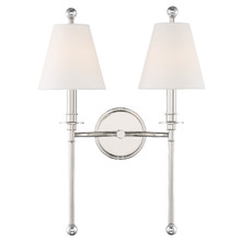 Riverdale 2 Light Polished Nickel Sconce (RIV-383-PN) Riverdale 2 Light Polished Nickel Sconce (RIV-383-PN)