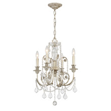 Regis 4 Light Olde Silver Mini Chandelier (5114-OS-CL-MWP) Regis 4 Light Olde Silver Mini Chandelier (5114-OS-CL-MWP)