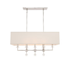 Paxton 8 Light Polished Nickel Linear Chandelier (8109-PN) Paxton 8 Light Polished Nickel Linear Chandelier (8109-PN)
