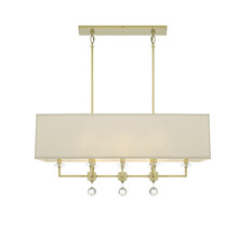 Paxton 8 Light Aged Brass Linear Chandelier (8109-AG) Paxton 8 Light Aged Brass Linear Chandelier (8109-AG)