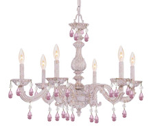Paris Market 6 Light Rose Crystal Antique White Chandelier (5036-AW-RO-MWP) Paris Market 6 Light Rose Crystal Antique White Chandelier (5036-AW-RO-MWP)