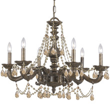 Paris Market 6 Light Golden Teak Swarovski Strass Venetian Bronze Chandelier (5026-VB-GT-S) Paris Market 6 Light Golden Teak Swarovski Strass Venetian Bronze Chandelier (5026-VB-GT-S)