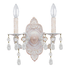 Paris Market 2 Light Antique White Sconce (5022-AW-CL-MWP) Paris Market 2 Light Antique White Sconce (5022-AW-CL-MWP)